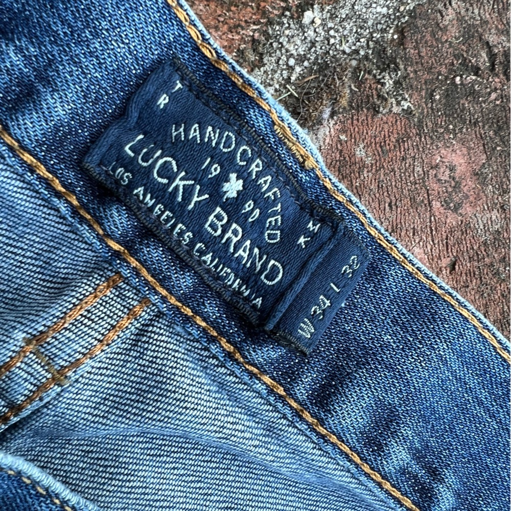Lucky "363" vintage straight leg Blue jeans Size 34 - Picture 4 of 8